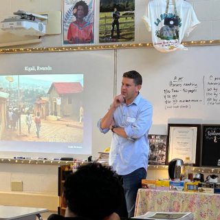 Journalist from class of 2000 visits not just ARHS, but his teacher from 25 years ago