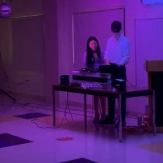 Joe Hazlip deejays Homecoming, crowd approves